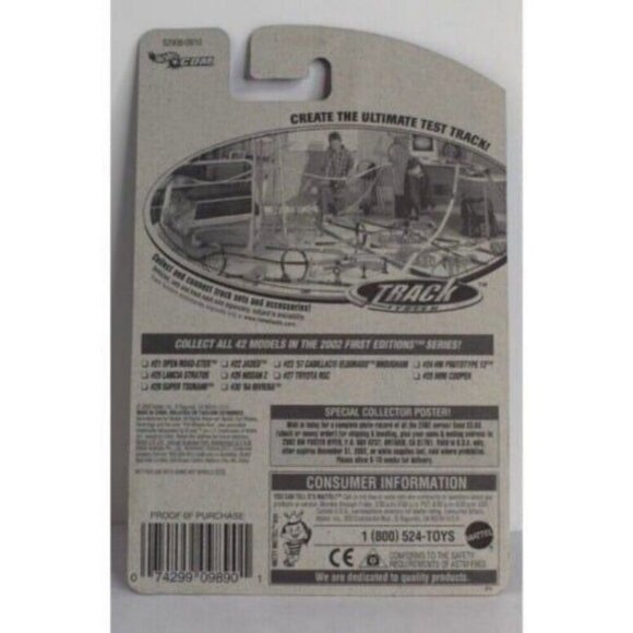 2002 Hot Wheels Open Roadster Car First Editions #33 21/42 Yellow Green 1:64 NEW - Picture 9 of 10